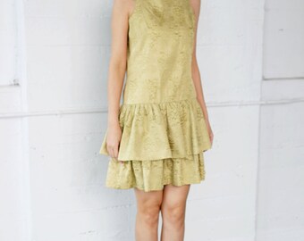 Vintage 60's Gold Dress by Sabeth of California Size Small
