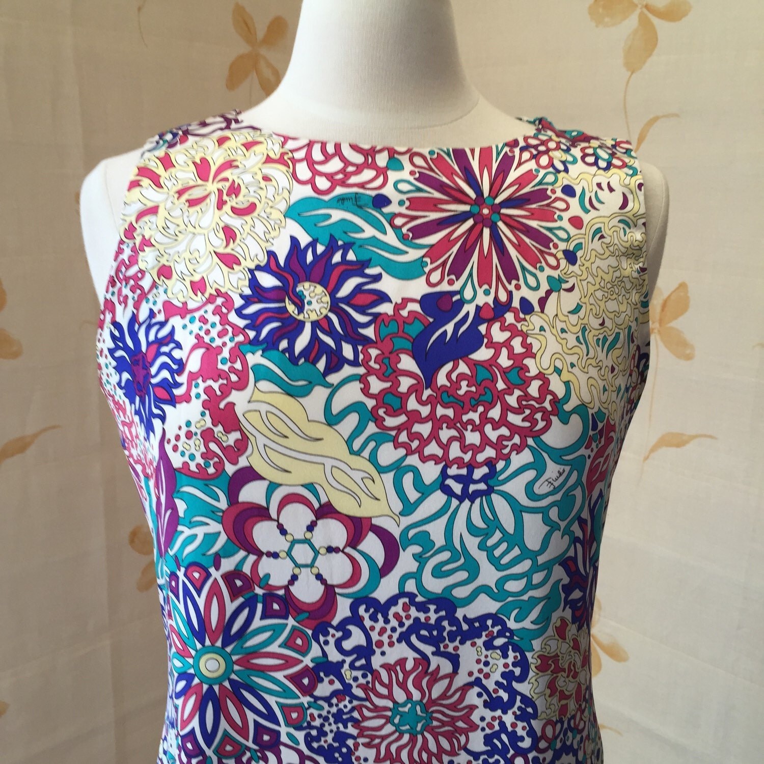 Emilio Pucci fabric handmade silk dress