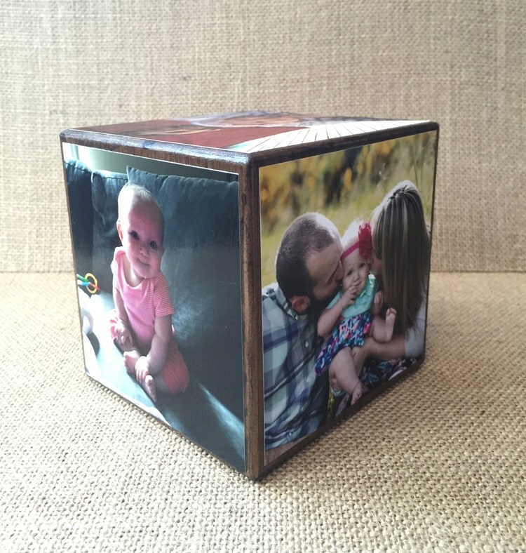 Custom Wood Photo Block Photo Cube Personalized by DandyDearest