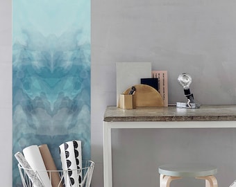 Blue Removable Wallpaper / Ombre Self Adhesive Wallpaper / Nursery Wall Mural / watercolor Wall sticker- CM055