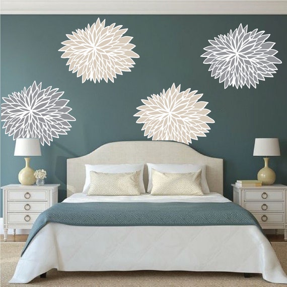 Bedroom Flower Wall Decals Bedroom Wall Flowers Beautiful   Il 570xN.784247911 Ou6o 