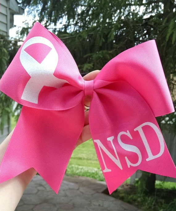 Breast Cancer Awareness Cheer Bow Pink Cheer Bow By Craftyohbows 9249