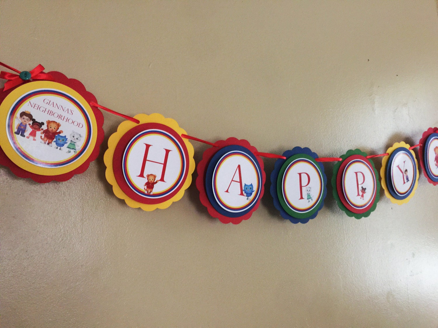 Daniel Tiger Happy Birthday Banner. Daniel Tiger Birthday.