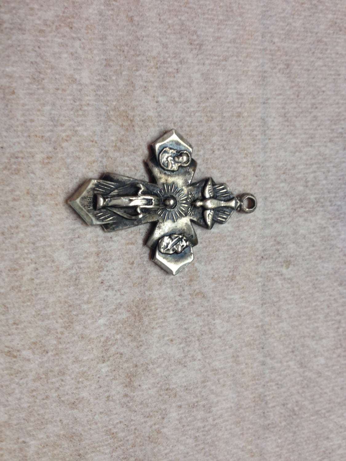 Vintage 925 Sterling Silver Theda Cross Pendant 1