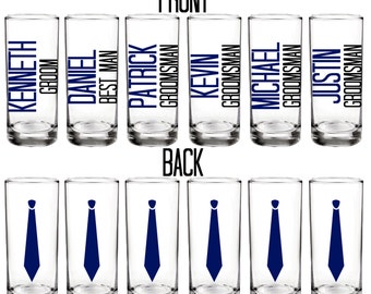 Personalized Groomsman Shot Glasses, Groomsman Shot Glass, Shot Glass, Best Man, Bachelor Party, Mans Shot Glass - Single Glass