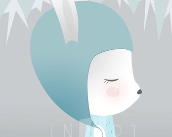 Harriet The Mountain Hare - Digital Print