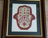 Original stunning art work of Hamsa hand or Hand of Fatima in Islam.