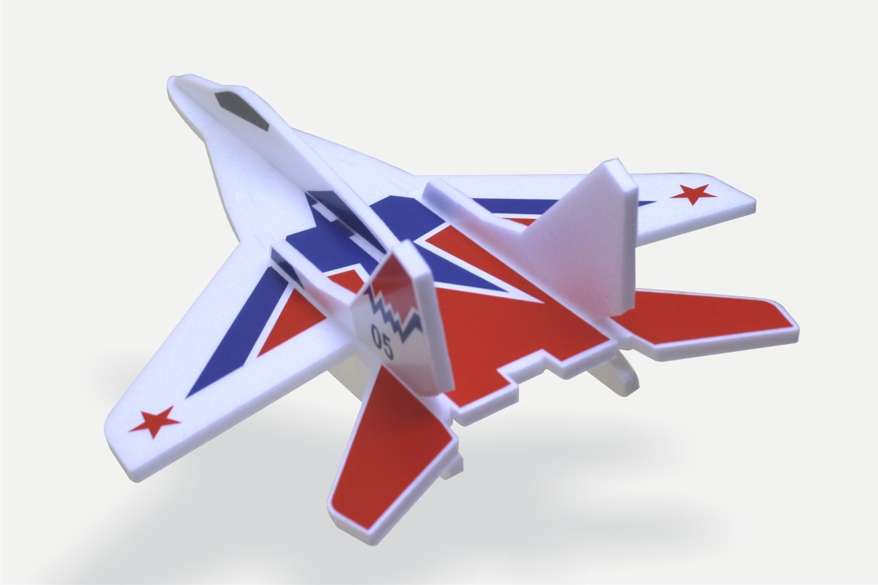 Toys for Boys Airplanes jet Model MiG 29 Air Jet Glider Aeroplane Aircraft kit Birthday party 