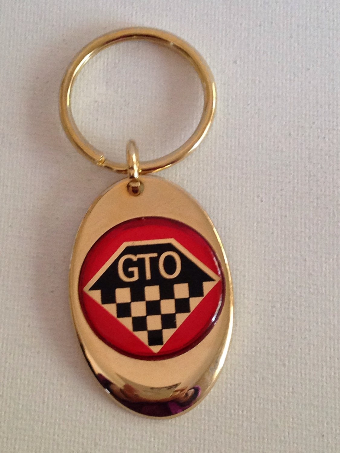 Pontiac Gto Keychain Solid Brass Gold Plated Key Chain