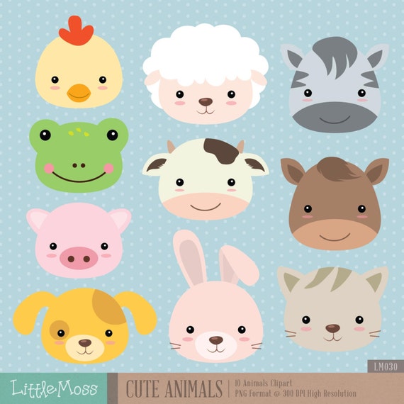 Cute Animals Digital Clipart