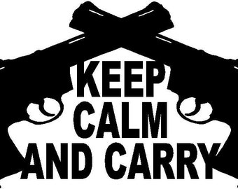 keep calm and carry on gun