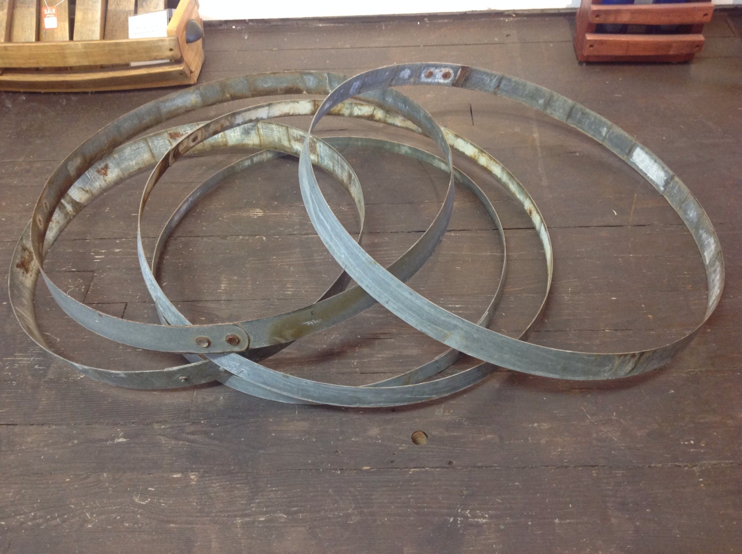 Wine barrel rings bands whiskey cask galvanized