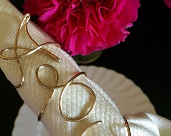 Personalized napkin rings, initial napkin rings