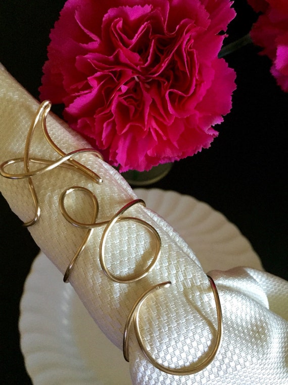 Personalized napkin rings initial napkin rings