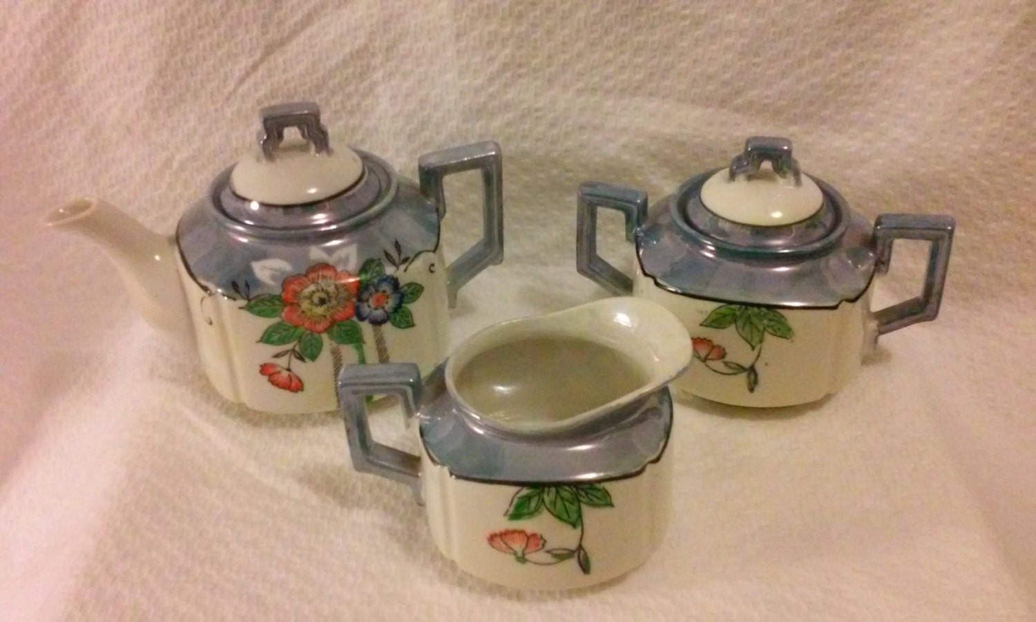 Blue and White Floral Tea Set Haute Juice