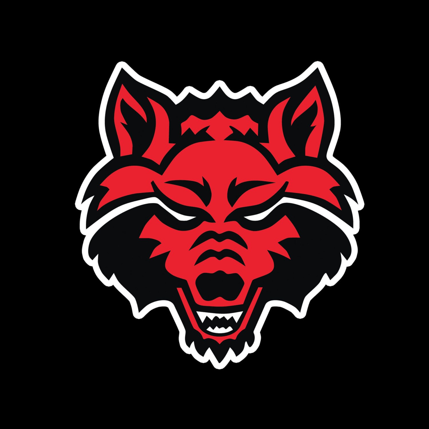 Die Cut Arkansas State Red Wolves Car Window Sticker by AutoVinyl