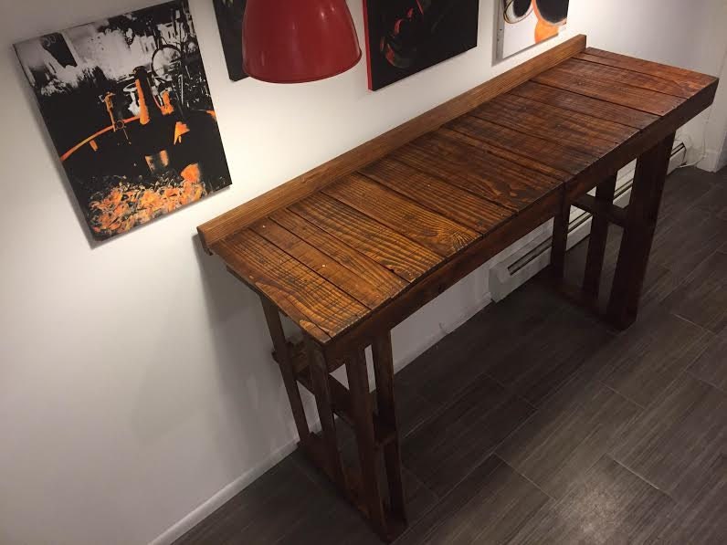 High Top Pallet Bar Table Rustic Handmade Repurposed