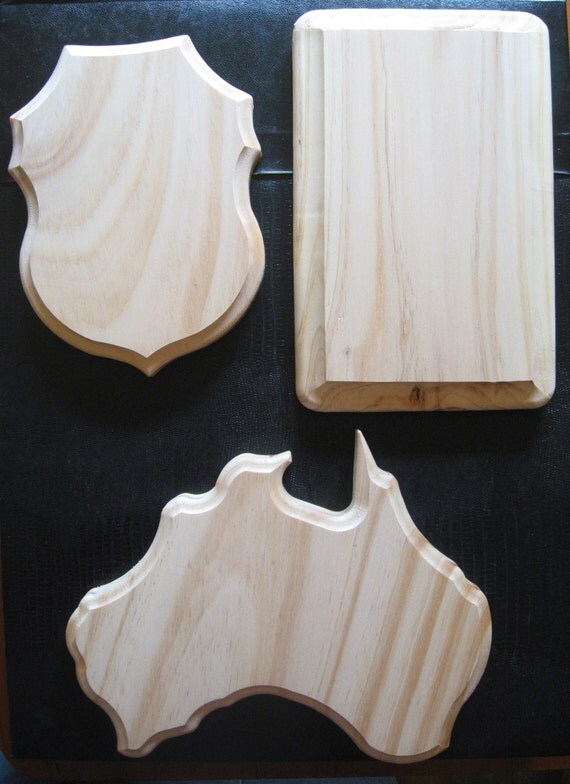 CRAFT WOOD SHAPES large solid natural pine finish rectangle plaques