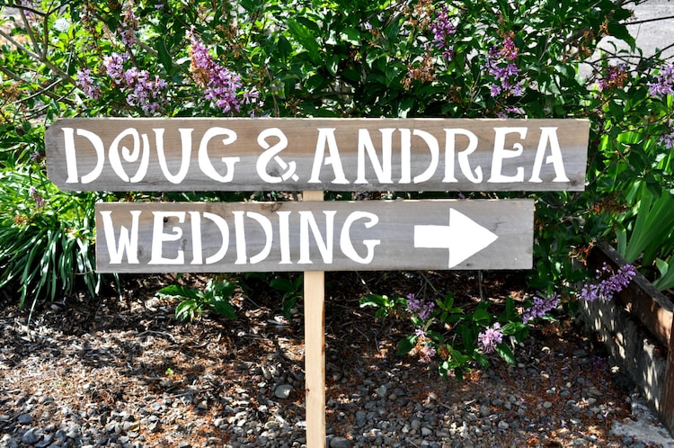 custom wedding sign
