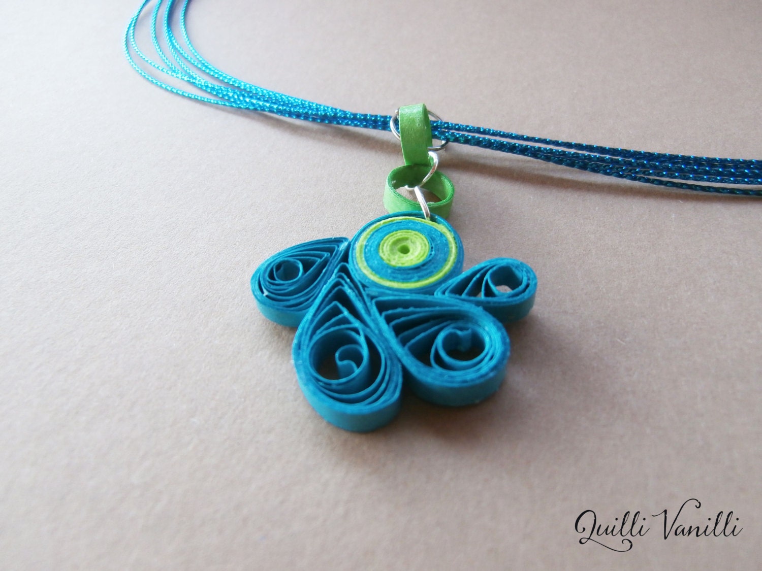 Paper Quilled Necklace Paper Quilling Jewelry by quillivanilli