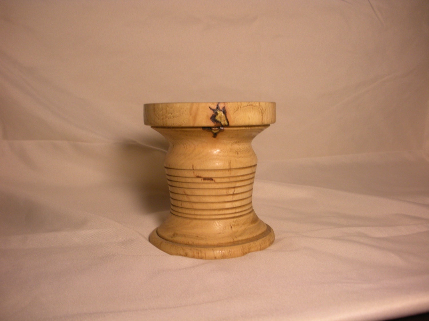 Lathe Turned Wood Candle Holder by DrokeWoodturning on Etsy