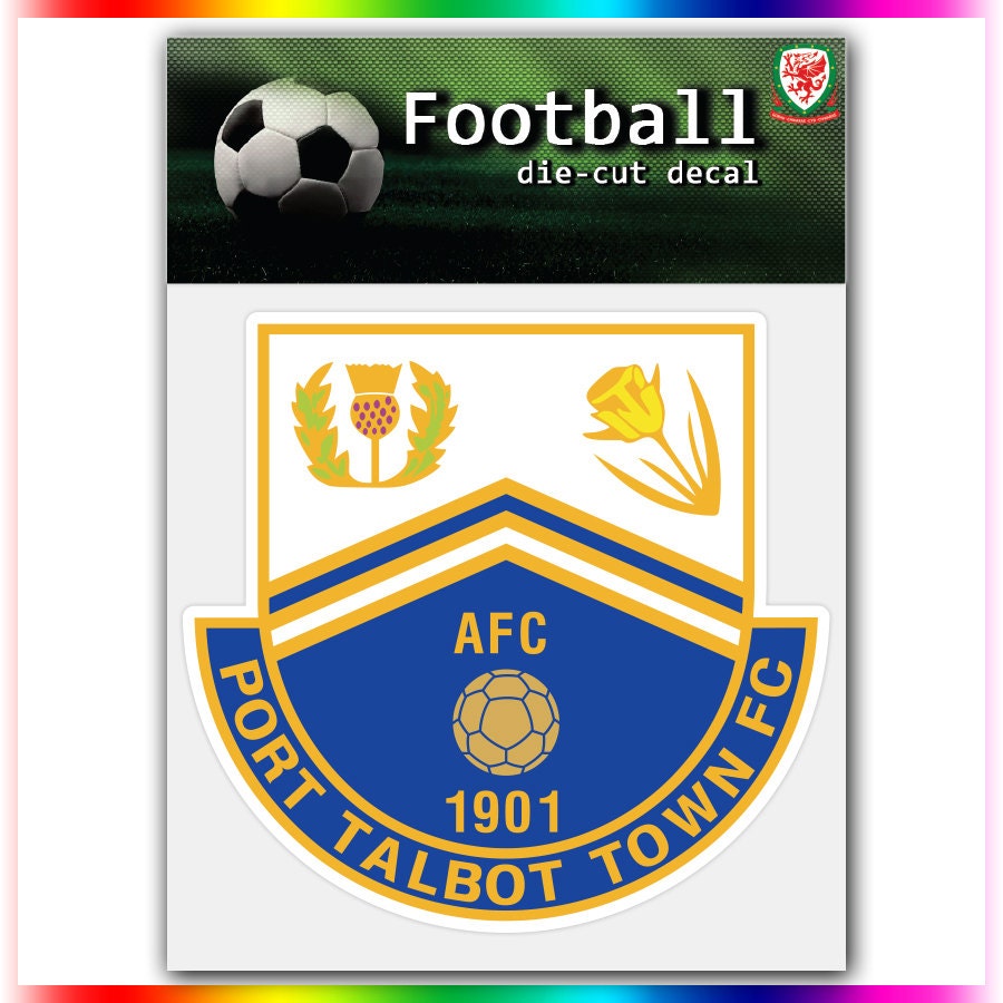 Port Talbot Town FC Wales UEFA Football Logo by StickerForFun