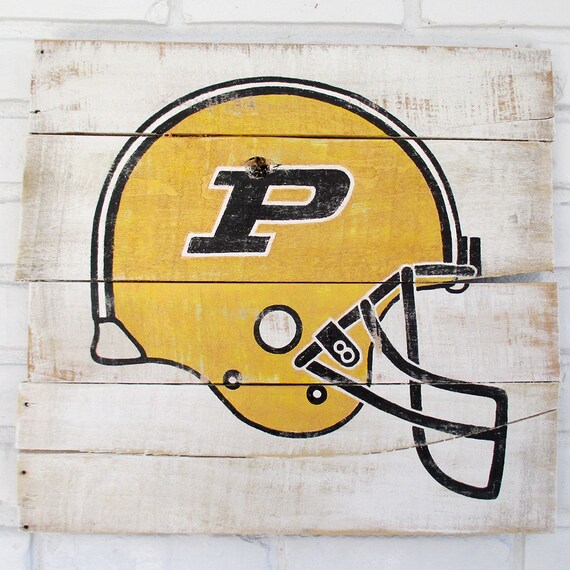 Purdue University Football Helmet Sign by VintageSignDesigns