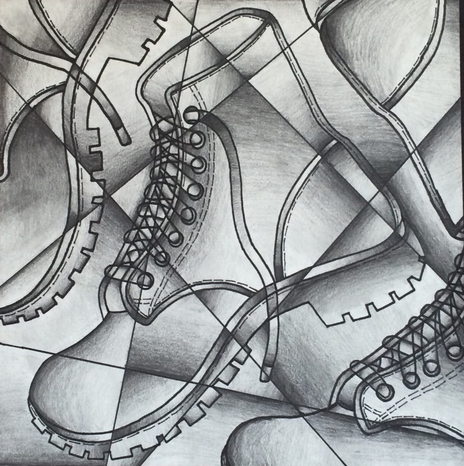 Custom Abstract Shading Pencil Drawing