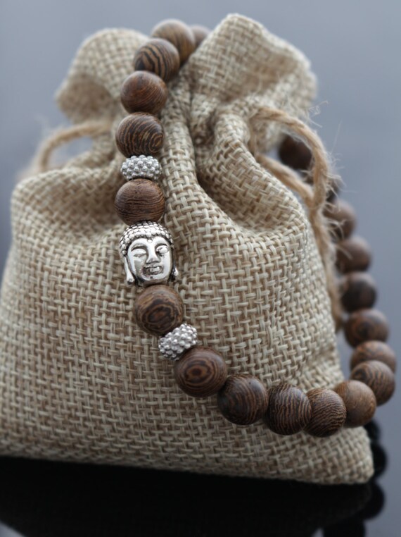 Buddha Head Bracelet Silver Buddha Bracelet Yoga Bracelet