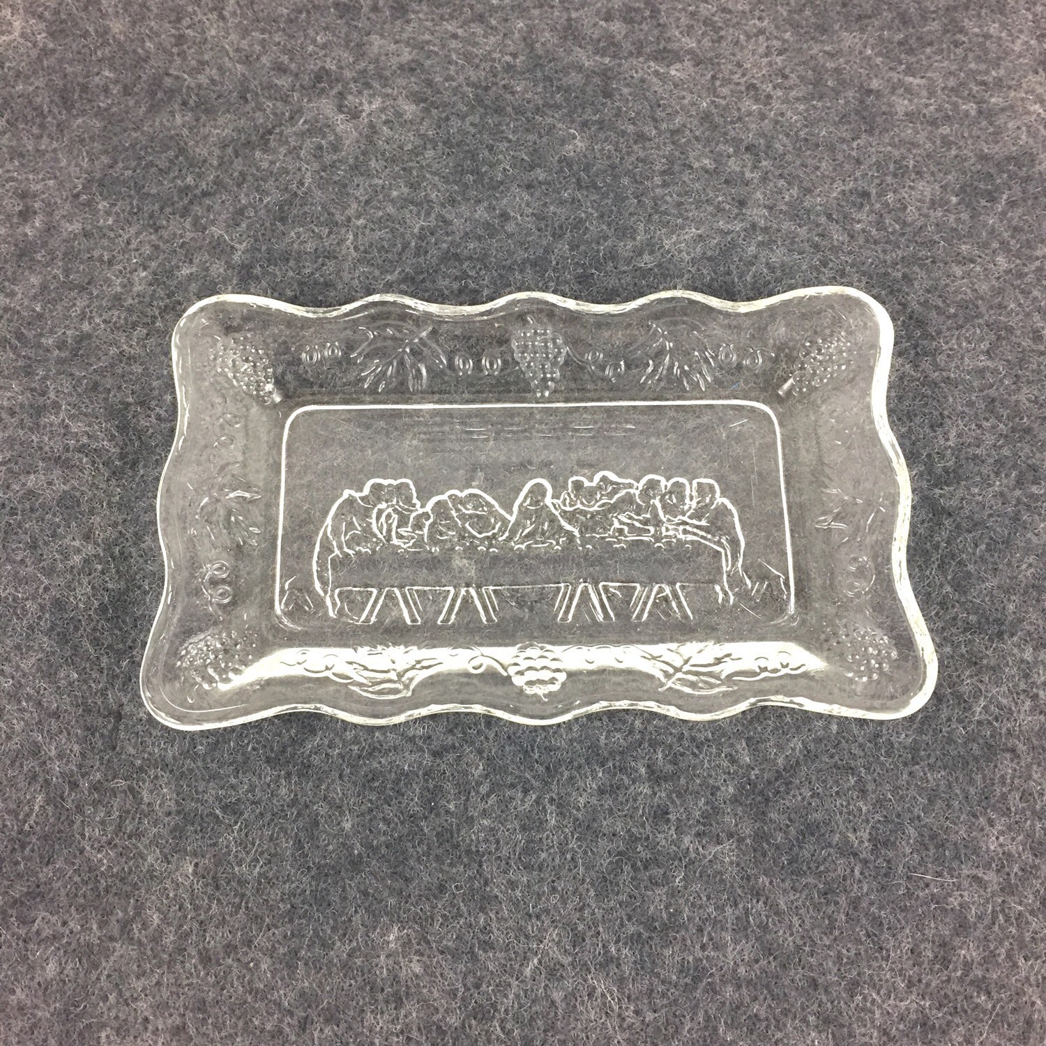 Glass Last Supper Butter Dish By TiaraEaster Or Christmas Table