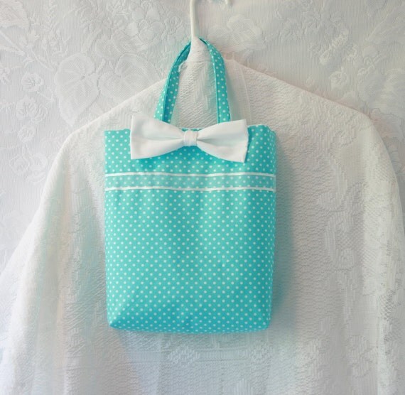 Fabric Gift Bag Blue Green by LisasFabricGiftBags on Etsy