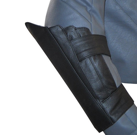 batman arm leather gauntlets two pieces by MBjackets on Etsy