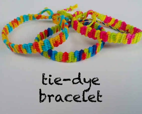 Random TIE-DYE Friendship bracelet SUMMER by StrungOutBracelets