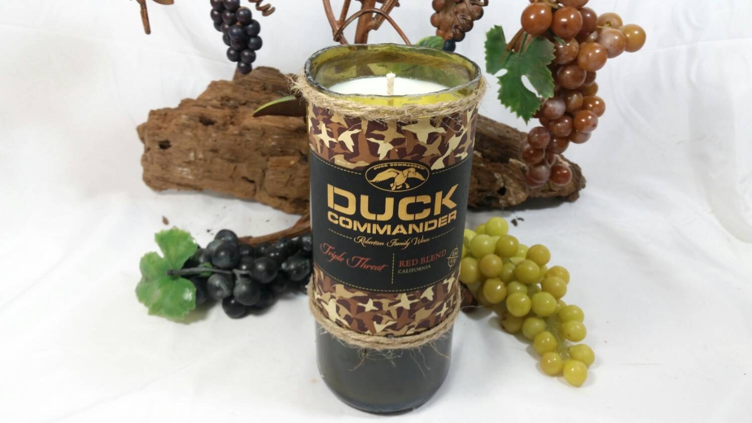 Reserved-Duck Commander Wine Bottle Soy by VinoCandleCellars
