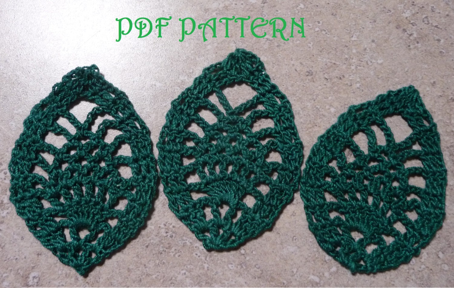 Crochet Lace Leaf PDF Pattern