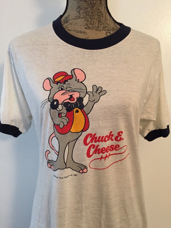 purple chuck e cheese shirt