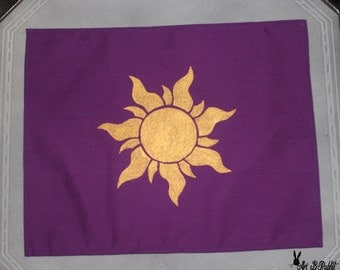 Tangled Rapunzel Kingdom Corona Flag Sun PAINT Gold purple Handmade [Disney, costume, cosplay, halloween ,party, present, christmas