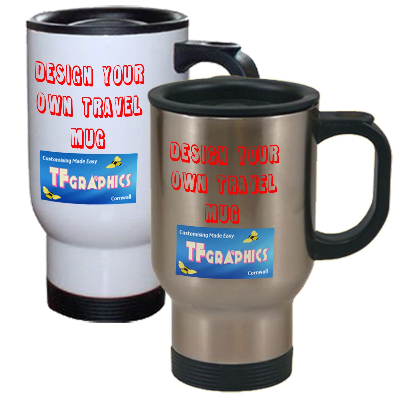 Custom Aluminium Travel Mug Printed with your Personalised