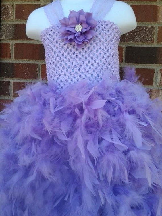 purple feather dress/pageant ooc/pageant feather by DaynaKiker