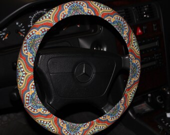 Steering Wheel Cover . Aztec Wheel Cover. Multicolor Wheel Cover . Women's Wheel Cover . Car Accessories .