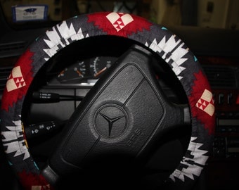 Gray Aztec Wheel Cover. Steering Wheel Cover .Car Accessories . Women's Wheel cover .