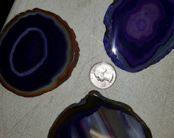 Purple Agate Slab- 3 inch from Brazil- PICK YOURS! AAA Grade Agate SlabsHealing Crystals \ Reiki \ Healing Stone \ Healing Stones \ Chakra