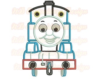 Thomas Train Machine Applique Embroidery Design Tank Engine