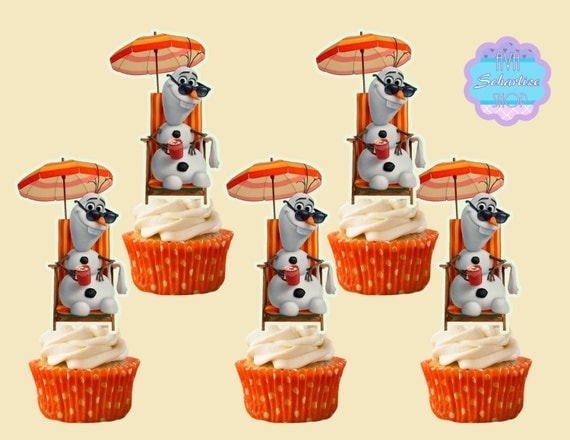 printable disney frozen olaf cupcake topper cupcake pick