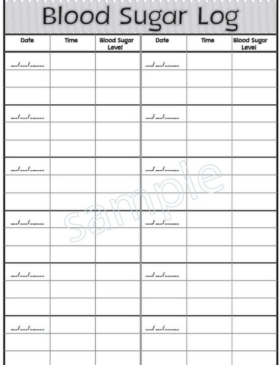 24 BLOOD GLUCOSE TEST RESULTS CHART - BloodGlucoseTest1