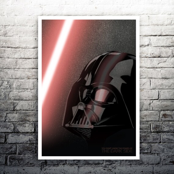 The Dark Side Darth Vader Star Wars movie poster print