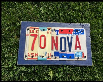 Items similar to 6 Letter Custom License Plate Name Sign - Reclaimed ...