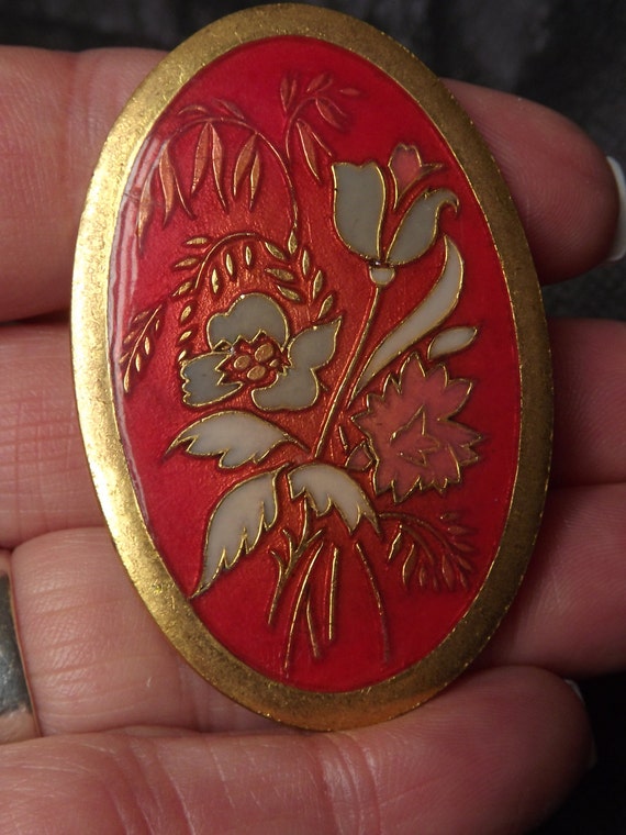 Vintage Brass Brooch Antique by AgedwithGraceVintage