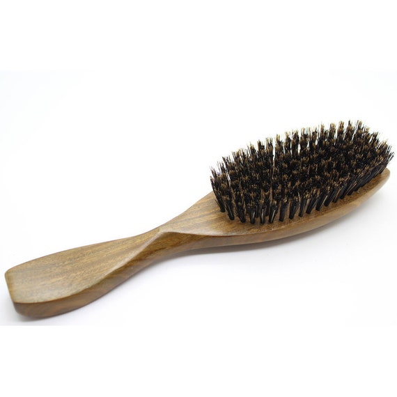 100% Genuine Boar Bristle Paddle Hair Brush Natural Green