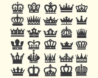 Crown Clipart, Crown Clip Art, Queen Crown, King Crown, Princess Crown Clipart PNG & Vector EPS, AI Design Elements Instant Download